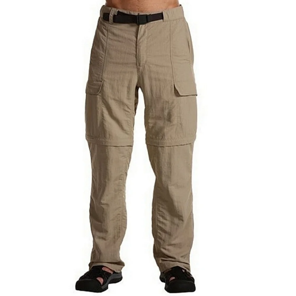 The North Face Paramount Peak Khaki Convertible Zip Off Hiking Pants Mens Size M